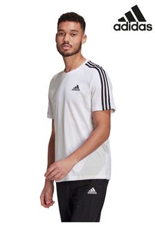Weiß - Adidas Essentials Linear T-Shirt mit Logo (236793) | 27 €