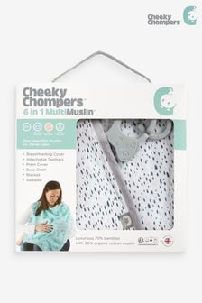 Cheeky Chompers Newborn Baby 6 in 1 Muslin White Gift (237674) | €44
