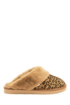 Chaussons mules en daim