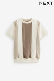 Neutral Vertical Textured Colourblock Top (3-16yrs) (239097) | AED44 - AED58