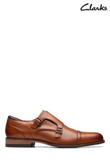 Chaussures Clarks Craftarlo Monk en cuir fauve (239347) | €112