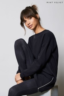 Mint Velvet Navy Long Zip Sweatshirt (240387) | 93 €