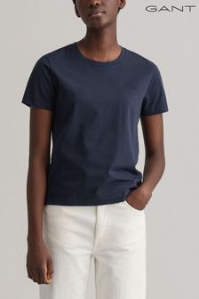 Синий - Женская футболка GANT Original (240449) | €25
