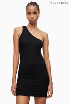AllSaints Black Stef Mini Dress (241849) | OMR41