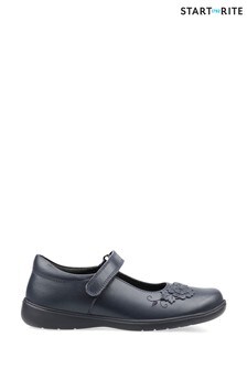 Start Rite Wish Navy Blue Leather Pretty School Shoes F & G Fit
