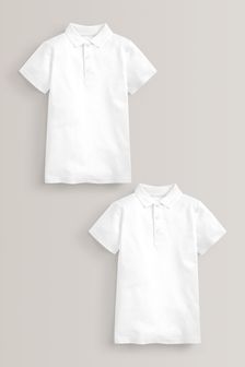 Easy Fastening School Polo Shirts 2 Pack (3-12yrs)