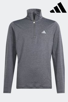 adidas Grey Kids Training AEROREADY 1/2-Zip Long Sleeve Top (243400) | KRW64,000