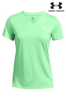 Limonkowo zielony - Under Armour Tech Twist V-neck T-shirt (243969) | 160 zł
