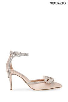 Steve Madden Pink Champagne Live Up Heeled Diamante Bow Shoes (244555) | 885 zł