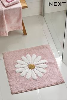 Pink Daisy 100% Cotton Shower Mat (244732) | kr180