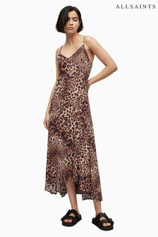 AllSaints Brown Essie Evita Dress (245101) | LEI 591