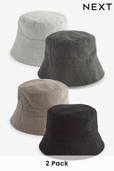Black/Grey Reversible Bucket Hat 2 Pack (246450) | kr290