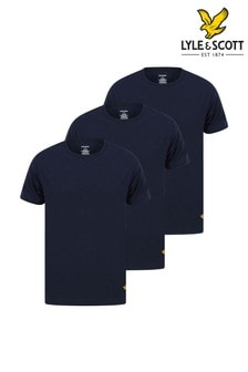 Lyle & Scott Blue Lounge T-Shirts 3 Pack (246493) | 158 QAR