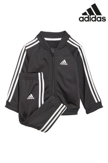 adidas Black Infant 3-Stripes Tricot Tracksuit (246897) | $42