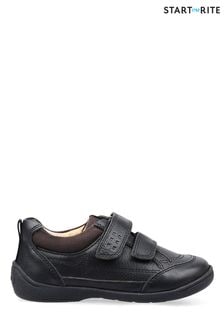 Start-rite Zig Zag Chaussures premiers pas en cuir noir F Fit (247254) | €22