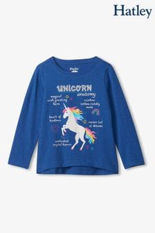 Hatley Blue Unicorn Anatomy Long Sleeve T-Shirt (247350) | €13.50
