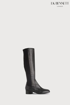 L.K.Bennett Black Bella Stretch Knee Boots (247943) | 482 €