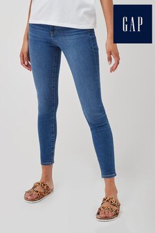 Jean Gap skinny délavage froncé