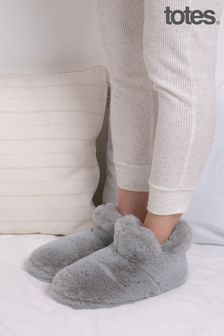 Papuci de casă ghete cu blană artificială pentru femei Totes (248398) | 209 LEI