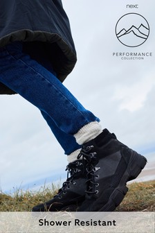Performance Water Repellent Leather Walking Boots