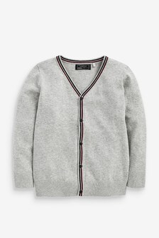 Button Through Tipped Cardigan (3-16yrs)