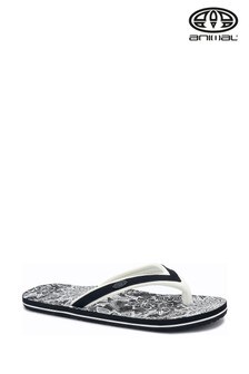 Tongs Animal Swish slim noires à imprimé