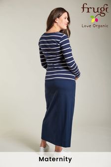 Frugi Navy Blue Organic Cotton Jersey Maternity Skirt