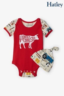 Hatley Red Farm Life Baby Bodysuit And Hat