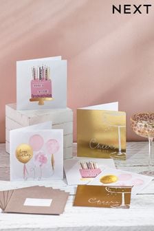 6 Pack Pink Chic Birthday Cards (251260) | CA$12
