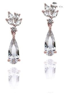 Ivory & Co Rose Gold Harrogate Classic Crystal Drop Earrings (251293) | ₪ 186