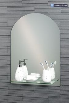 Łukowate lustro łazienkowe Showerdrape Greenwich z półką (251485) | 260 zł