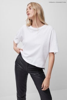 French Connection White Tally Organic Jersey Crew Neck T-Shirt (251742) | ₪ 126