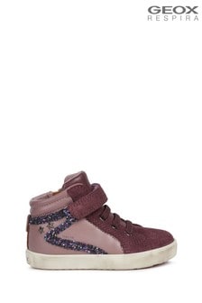 Geox Baby Girl's Rose Pink Kilwi Smoke/Prune Sneakers
