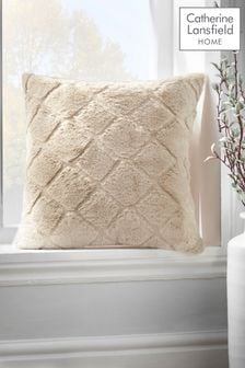 Catherine Lansfield Natural Cosy and Soft Diamond Cushion (251835) | AED89