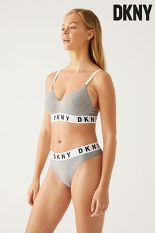 Soutien-gorge push-up DKNY gris sans armatures à logo (252117) | €49