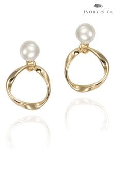 Ivory & Co Gold Turin Designer Pearl Earrings (252542) | ₪ 210