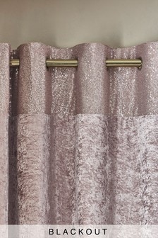 Pink Sequin Border Velvet Eyelet Lined Curtains (253793) | ₪ 137 - ₪ 263