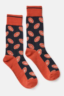 Joules Orange/Navy Ankle Socks (253825) | €11