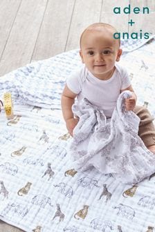Manta infantil blanca de muselina de algodón con diseño de selva de Dream de Aden + Anais (254184) | 71 €