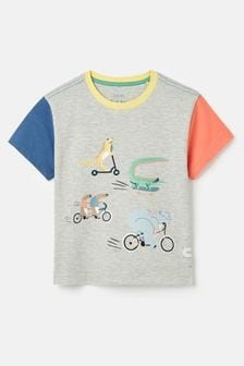 متعدد الألوان - Joules Zack Short Sleeve Applique T-shirt (254847) | 10 ر.ع - 11 ر.ع
