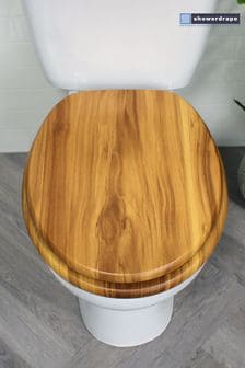 Showerdrape Brown Oxford Wooden Toilet Seat (255036) | €44