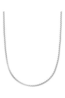 Orelia & Joe Silver Plated Round Box Chain Necklace (255319) | $35