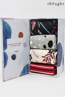 Thought Red Letitia Floral Sock Box Four Pack (255332) | €32