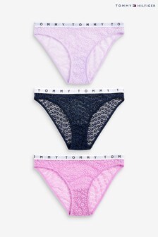 Tommy Hilfiger Blue Lace Bikini Briefs Three Pack (255416) | ₪ 114