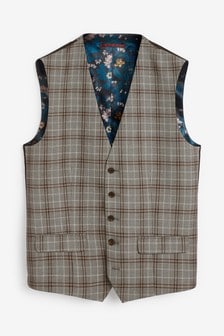 Grey Waistcoat Check Skinny Fit Suit: Jacket (255560) | 11 €