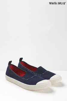 Tennis White Stuff Erin élastiques bleu marine foncé