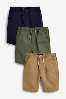 3 Pack Pull-On Shorts (3-16yrs)