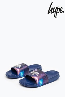 כפכפים כחולים לילדים בהדפס חלל של Hype.