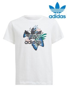 adidas Originals White Floral T-Shirt (256549) | BGN 49