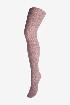 Collant torsadé motif feuille